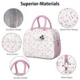 thumbnail image 4 of Lunch Bag Lunch Box for Women Reusable Insulated Lunch Bags,Water-Resistant Cherry Pink Cooler Lunch Tote Bag, Large Capacity for Work Travel Picnic, 4 of 6