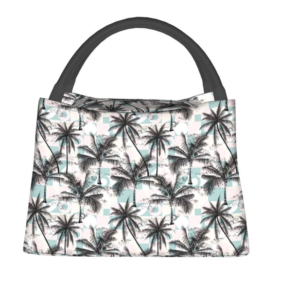 Fotbe Hawaii Palms Bolsa Térmica Portátil con Estampado, Bolsa de Entrega de Alimentos Aislada, Bolsa Reutilizable de Gran Capacidad para Comidas y Supermercado
