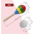 thumbnail image 4 of Lot de 2 maracas en Bois Colorés, instruments de percussion à Manivelle pour Adultes (instruments de Fête Rythmée).,B, 4 of 5