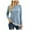 Light Blue, variant on Long Sleeve Tops for Women, Womens Lace Trim Blouses Round Neck T-Shirts Elegant Sweatshirts Comfy Soft Fall Clothes