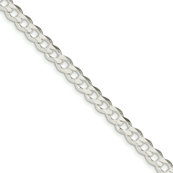 Primal Silver Sterling Silver 7.5mm Curb Chain Bracelet