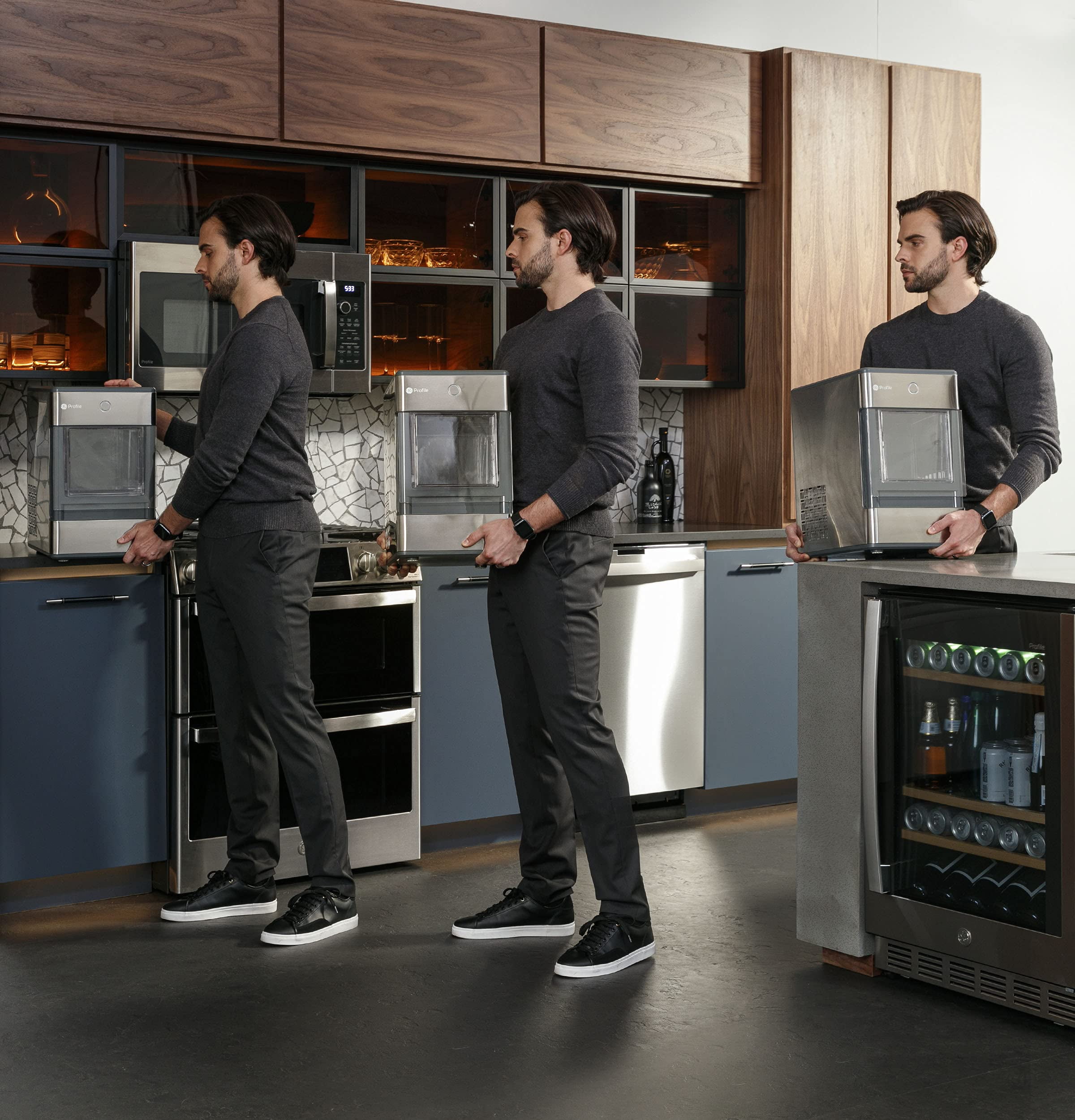 GE Profile Opal | Countertop Nugget Ice Maker | Portable Ice Machine Makes up to 24 lbs. of Ice Per Day | Stainless Steel Finish - 2