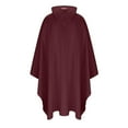 thumbnail image 4 of RYDCOT Men's Plush Solid Color Hooded Pullover , Long & Warm Suggies for Men Loose and Long Sleepwear Wine, 4 of 5