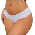 thumbnail image 2 of Swuxness Women's Low Waist Thong Briefs, Panties for Women, Women's Solid Color Low Waist Seamless Thong Panties High Elasticity Breathable Comfortable Individually Packaged Gray, S, 2 of 5