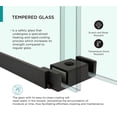thumbnail image 5 of Fine Fixtures 60" Frameless Adjustable Double Sliding Tub Door – Clear Tempered Glass with Smooth Glide Rollers, Black Hardware, 5 of 10