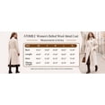 thumbnail image 7 of Women's Wool Blend Long Pea Coats Oversized Stand Collar Winter Overcoat with Belt, 7 of 7