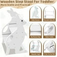 thumbnail image 5 of Wooden Toddler Step Stool for Bathroom Sink, Adjustable Height 2 in 1 Toddler Tower Kitchen Stool Helper with Safety Rail Toilet Potty Training Kids Learning Standing Tower for Kitchen Counter, 5 of 16