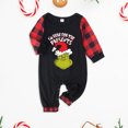 thumbnail image 4 of Pijamas Navideñas Traje de pantalón largo negro con estampado de dibujos animados estilo casual familiar de Navidad Ygjytge Negro*T 6 M*Bebé Única para Unisex, 4 of 5