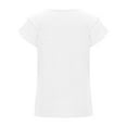 thumbnail image 5 of SHOPESSA Womens Tops Summer Fashion V-neck T-Shirt Flounces Short Sleeve Casual Loose Fit Tee Shirts Blouse Solid Colour Shirt, 5 of 9