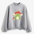 thumbnail image 4 of Amzcrzy Chandail en Molleton pour Femmes Mode Décontractée Imprimé Col Rond Ample Manches Longues Hauts Courts Blouse Chandails en Molleton Sans Capuche Manches Longues pour Femmes Chandail Chandail en Molleton Col Rond Chandail en Molleton S, 4 of 5