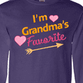 thumbnail image 4 of Inktastic I'm Grandma's Favorite with Arrow and Hearts in Pink Long Sleeve T-Shirt, 4 of 5