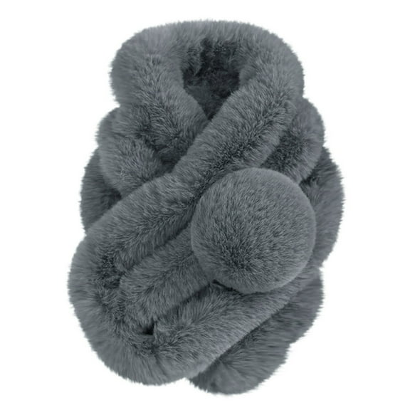 AWZXDE Women's Solid Color Winter Warm Short Scarf - Cozy & Stylish Neck Warmer for Cold Days, Fashion Accessory Dark Gray,One Size