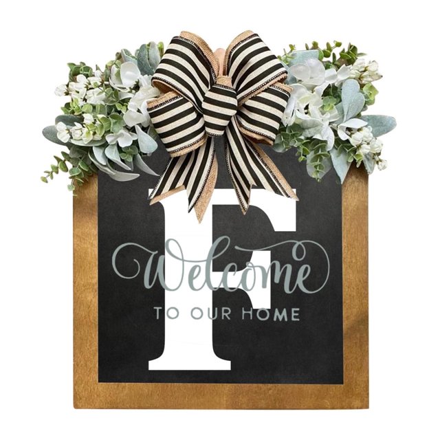 Last Name Front Door Wreath Front Door Porch Decoration for for Home Blessings Spring Parties
