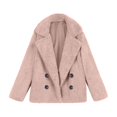 thumbnail image 5 of Ruyang Women's Fashion Winter Coat Long Sleeve Lapel Button Faux Shearling Shaggy Oversized Cardigan Jacket with Pockets, 5 of 6