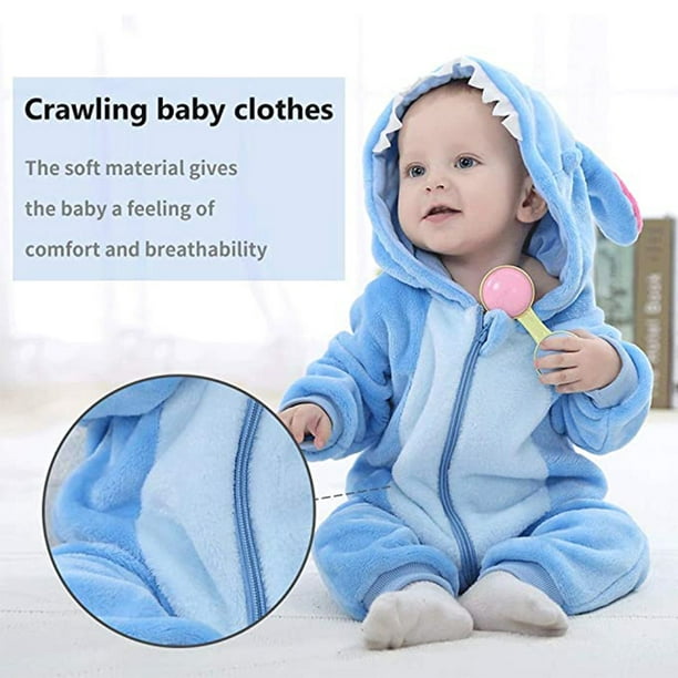 Lolmot Unisex Baby Romper Winter and Autumn Flannel Jumpsuit Animal Cosplay  Outfits 