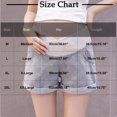 thumbnail image 4 of pstuiky Maternity Yoga Shorts Denim Shorts Plus Size High Waist Stretch Support Adjustable Waistband for Pregnancy Casual Wear Maternity Bike Shorts, 4 of 7