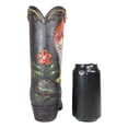 thumbnail image 5 of Western Country Floral Rooster Faux Tooled Leather Cowboy Boot Vase Figurine, 5 of 6