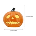 thumbnail image 3 of Opehuo Halloween Pumpkin Lantern Decor with Spooky Face-Plastic Hollowed-out Pumpkin Lights Statue for Front Porch,Party,Front Door,Vintage Classic Pumpkin Lights For Fireplace Mantle,K, 3 of 6