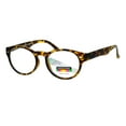 thumbnail image 2 of SA106 Oval Horn Rim Multi 3 Focus Progressive Reading Glasses Matte Tortoise +1.75, 2 of 4