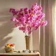 thumbnail image 2 of Silk Cherry Blossom Branches, 39.3in Artificial Cherry Blossom Tree Stems, Fake Plum Blossom Flowers Arrangement for Wedding Home Japanese Decor, Set of 3, 2 of 6