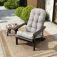 thumbnail image 5 of Pellebant 19.7" x 19.7" Light Gray Adirondack Chair Cushion, Water Repellent Fade Resistant, 5 of 8