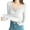 White, variant on ,Button up T Shirts for Women 2025 Fall Thin Stretch Tight V Neck Long Sleeve Tshirts Casual Soft Comfy Slim Fit Solid Color Basic Workout Tops Light Gray M