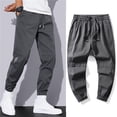 thumbnail image 2 of Pantalones Cargo para hombre, pantalón holgado de cintura elástica, informal, talla grande, L-3xl, primavera y verano, 2 of 4