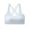AR18-Blue, variant on Girls Training Bra Scoop Neck Seamless Stretchy Back Crisscross Ribbed Crop Undershirt Fitness Yoga Sports Dance Bras White One Size