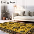 thumbnail image 2 of ODIKA 6'x9' Machine Washable Non-Slip Area Rug, Farmhouse Boho High Traffic Rug, Yellow, 62486, 2 of 7