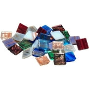 Mosaic Mercantile Mini Italian Glass Tiles, 1 lb., Assorted Metallics