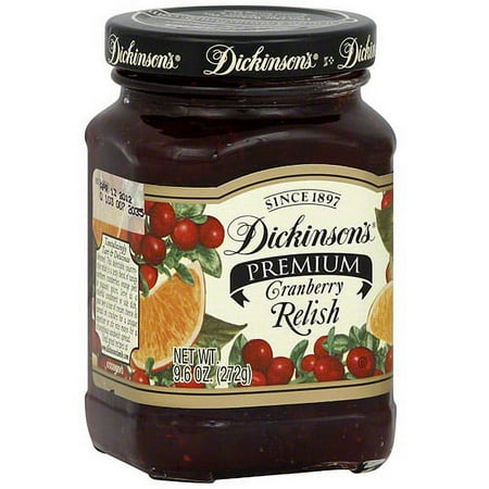 Dickinson's Premium Cranberry Relish, 9.6 oz (Pack of 6)
