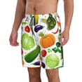 thumbnail image 2 of Bixox Men's Vegetables2 printing Casual Classic Fit Short Summer Beach Shorts, 2 of 6
