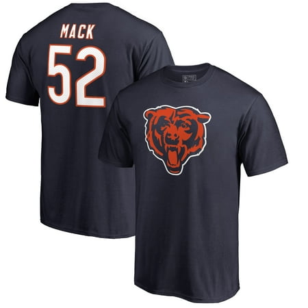 Bears Chicago Schedule - Khalil Mack Chicago Bears NFL Pro Line by Fanatics Branded Icon Name & Number T-Shirt - Navy
