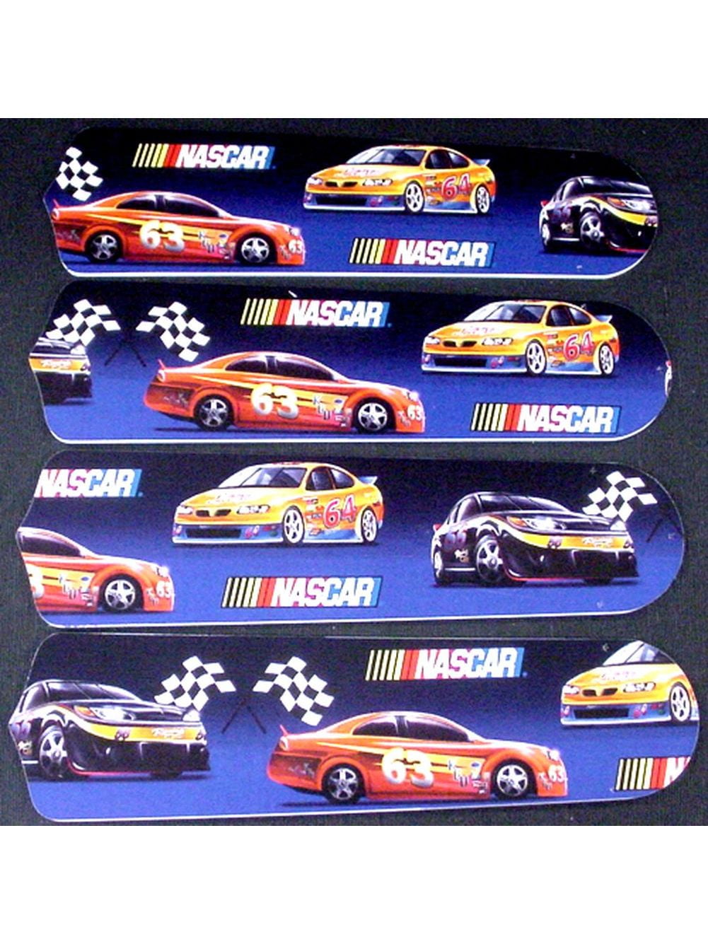 Nascar Themed Custom Designer 42in Ceiling Fan Blades Set