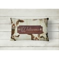 thumbnail image 2 of Carolines Treasures SB3065PW1216 Welcome cow   Canvas Fabric Decorative Pillow  12H x16W multicolor, 2 of 3