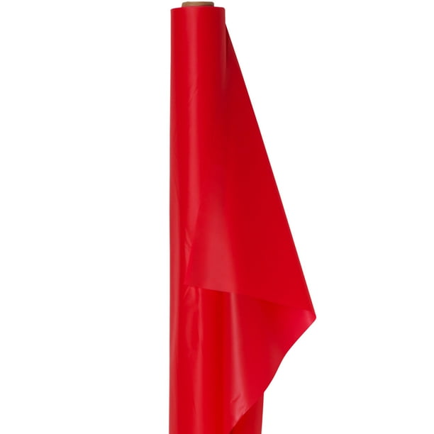 Amscan 77020.40 Solid Roll partytablecovers 40" x 100' Red