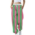 thumbnail image 1 of Pants for Women,Women Fashion Color Blocked Printed Drawstring Pants, 1 of 5