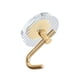 thumbnail image 1 of Inteprter Ganchos de pared adhesivos de fácil instalación, adecuados para todos los entornos, sin perforaciones, perchero para colgar Almacenamiento y organización del hogar oro, 1 of 6