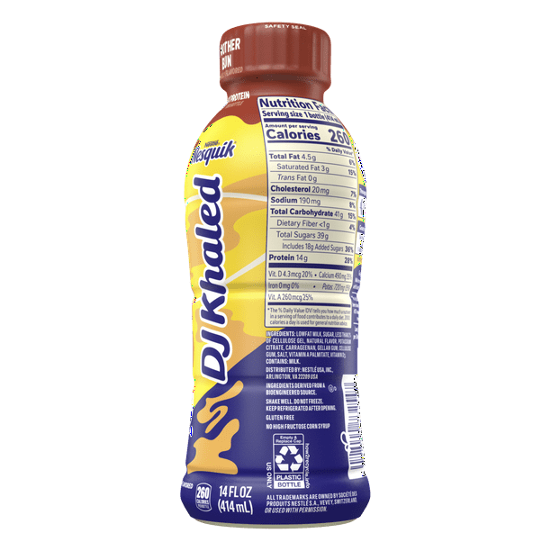Nestle Nesquik Cinnamon Bun Milk, DJ Khaled, 14 fl oz - Walmart