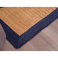 thumbnail image 3 of Indian Handmade Braided Inner Natural Jute with Navy Blue Jute Border Design Area Rug 7 x 7 Feet Square (213 cm x 213 cm), Floor Decor Rugs/Carpet, 3 of 5
