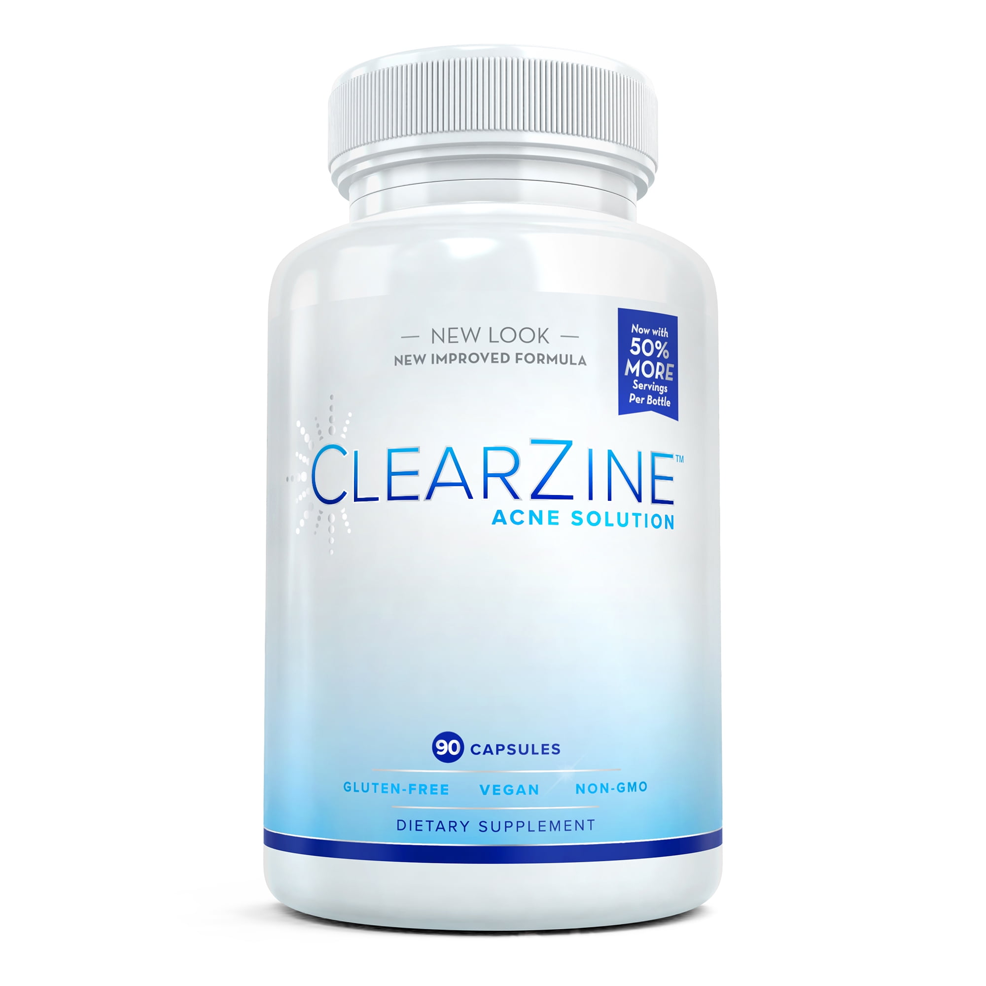 ClearZine Acne Solution Natural Acne Pills for Teens and Adults with