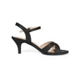 thumbnail image 3 of BLISSFUL STEP Sandales pour Femmes à Petit Talon, Bout Ouvert, Brides Croisées, Bride de Cheville Ajustable, Noir 6,5, 3 of 8