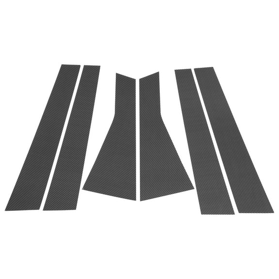 Unique Bargains Door Pillar Window Trim for Jeep Cherokee 2014-2020 Front Rear Left Right Anti Scratch Sticker Pillar Posts Door Outer Exterior Cover 6 Pcs Carbon Fiber Pattern Black