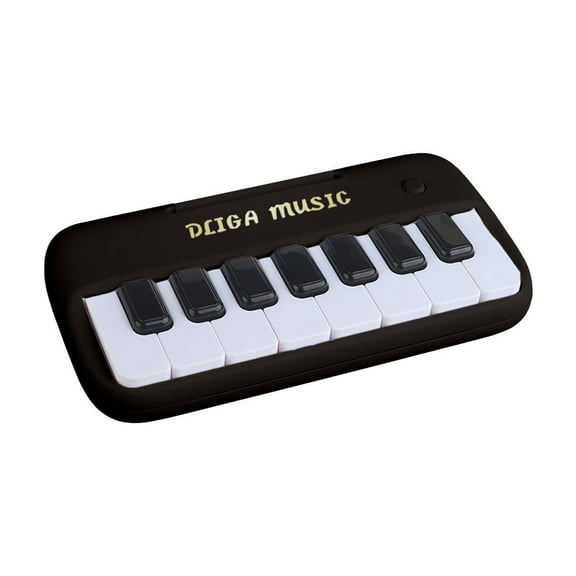 Pyaiiner 6.3Inch Palm Sized Color Light Keyboard Mini 15 Key Electronic Piano for Music Exploration