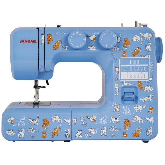 Máquina de coser Janome Cat Fancy, 15 puntadas, para principiantes
