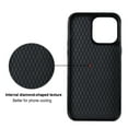 thumbnail image 3 of Dteck Case for iPhone 12 Pro 6.1-inch,Shockproof Leather Grid Case 360°Rotatable Ring Holder Kickstand Hybrid Rubber Cover,Black, 3 of 8