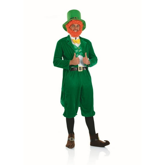 Fun Shack Mens Classic Leprechaun Costume Beard Irish St Patrick Day Fancy Dress Halloween Green L