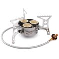 thumbnail image 2 of TFixol 9000W High Power Camping Stove Portable Three Core Head Camp Stove with Steel Braided Hose Windproof Gas Stove Burner for Outdoor Camping Hiking Cooking, 2 of 8