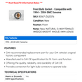 thumbnail image 2 of Front Bulb Socket - Compatible with 1994 - 2004 GMC Sonoma 1995 1996 1997 1998 1999 2000 2001 2002 2003, 2 of 2