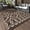 PR02-Brown and Beige, variant on SIXHOME Outdoor Rug 9'x12' Waterproof Reversible Patio Rug Modern Lightweight Plastic Straw Indoor Outdoor Rug for RV Camping Deck Balcony Porch Boho Patio Decor Outdoor Carpet Brown and Beige